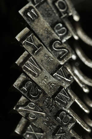 closeup of old typewriterの写真素材