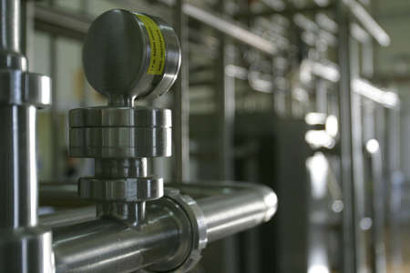 industrial stainless steel pipe work and valve