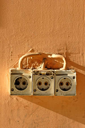 old power socketの写真素材