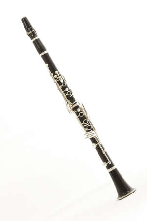 close up detail of a woodwind clarinetの写真素材