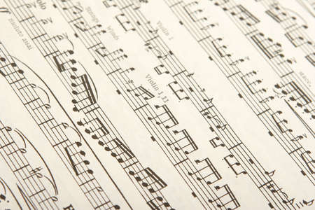 classical sheet music for woodwind and string instrumentsの写真素材