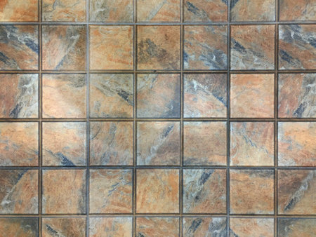 Tile square mosaic stone texture ceramic floor tile. Design Pattern floor tile decoration natural style. Classic tile wall texture for interior. Stone blocks wall background wallpaper.の写真素材