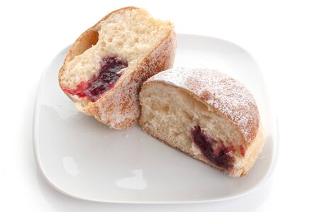 sweet cake in front of whiteの写真素材