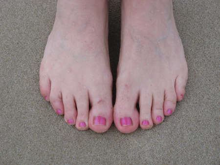 Feet on the sandの写真素材