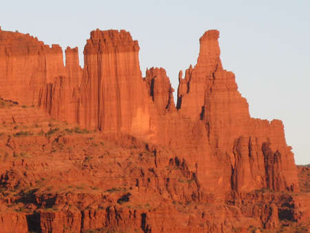 Rocky outcrop at sunsetの写真素材