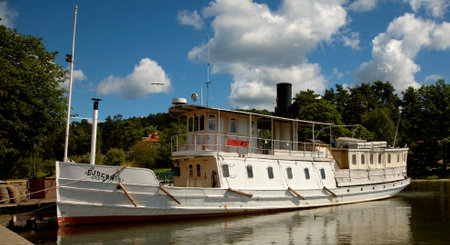 Steamer Ejdern entered service in 1860. Today used for excursions during the summer.のeditorial素材