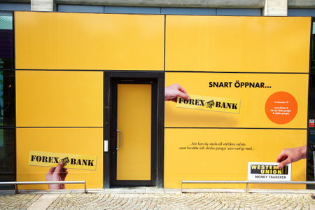 Soon a Forex Bank office will opened, in Sodertalje,swedenのeditorial素材