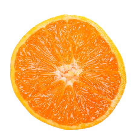An orange slice isolated on white background      の写真素材