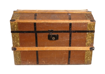 A typical trunk commonly used by Swedish emigrants when they traveled to the U.S. during the 1800s and early 1900s. The trunk is called the American trunk.の写真素材
