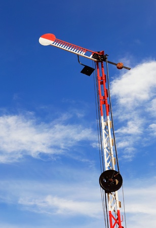 Old semaphore at the railway.の写真素材
