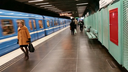 Stockholm underground station Stadionの素材