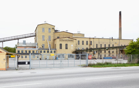 Roma, Sweden - May 15, 2016: The Swedish whiskey distillery company Gotland Whisky housed in disused sugar factory in Roma in the Swedish province of Gotland.のeditorial素材