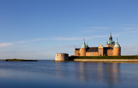 Morning light at Kalmar castle located in Kalmar in the Swedish province of Smaland. View from the North-Eastern side.のeditorial素材
