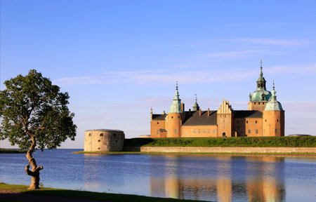 Exterior of the Kalmar castle located at the Baltic seas in Kalmar, Sweden.のeditorial素材