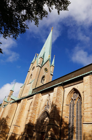 Exterior of the Linkoping Cathedral in Swedenのeditorial素材