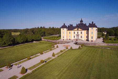 Stromsholm, Sweden - May 17, 2018: The royal Stromsholm castle located in the province of Vastermanland.のeditorial素材