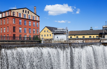The old Swedish
industrial landscape district in Norrkoping.の写真素材