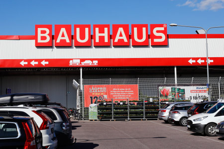 Stockholm, Sweden - May 31, 2019: Bauhaus retail store located in Bromma offering products for home...