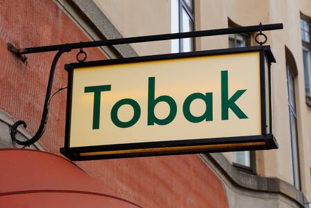 Generic Swedish tobacco shop sign.の写真素材