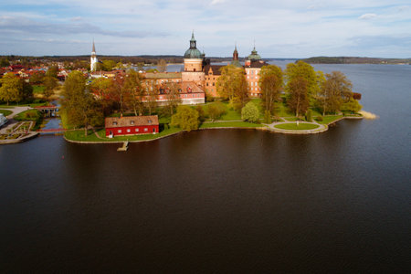 The Swedish 16 th century Gripsholm castle locates in the province of Sodermanland.のeditorial素材