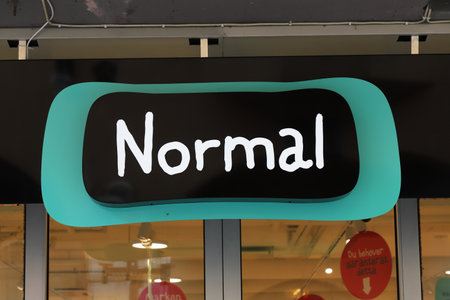 Ostersund, Sweden - September 1, 2022: Logotype and sign for the store Normal.のeditorial素材