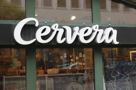 Ostersund, Sweden - September 1, 2022: Logotype and sign for the Cervera store.のeditorial素材