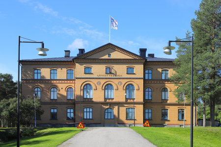 Lulea, Sweden - August 21, 2023: The County administrative board of Norrbotten county building.のeditorial素材