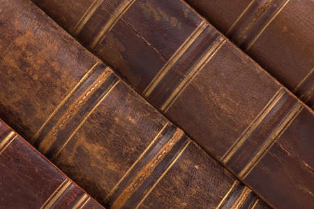 Old books in diagonal rowの写真素材