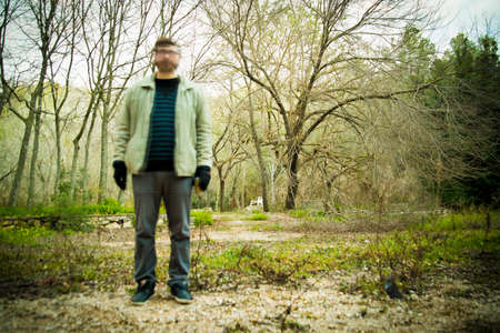 ghost in the woodsの写真素材