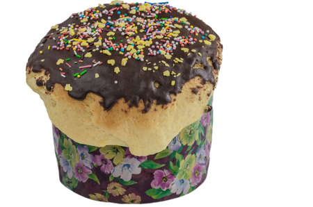 Easter sweet cake in glaze, delicious festive food