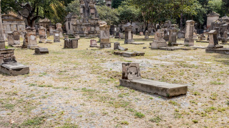 Tombs in the cemetery of Belen on a magical and mysterious day full of legends, sharing facts of...