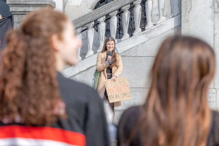 Maastricht, South Limburg, Netherlands. March 13, 2022. Protest: No racism, No fascism in the...