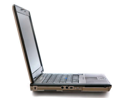 Modern laptop isolated on white 
