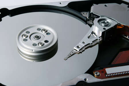Hard disk drive isolated on white