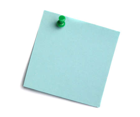 Blank note papers isolated on white.