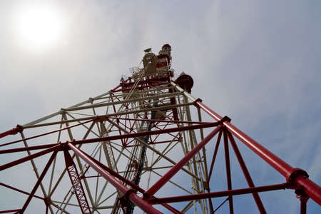 Television tower on sky background.の写真素材
