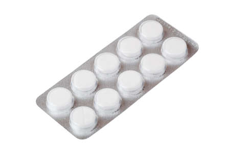 Pack of pills isolated on white