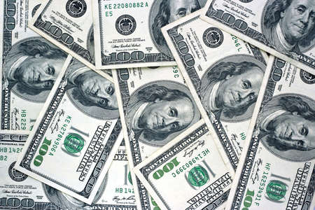 A Lots of dollar banknotes