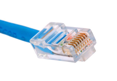 LAN connector isolated on white