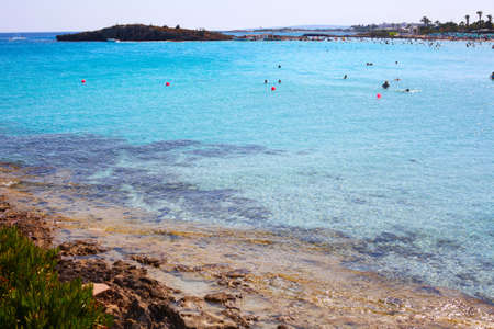 The most popular beach of Ayia Napa, Cyprusの写真素材