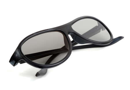 Black eyeglasses isolated on white
