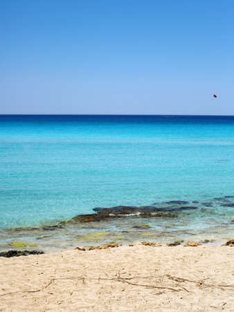 Beautiful beach of the island Cyprusの写真素材