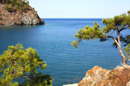 Scenic bay near to Kemer, Turkeyの写真素材