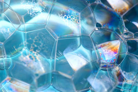 Abstract background of soap foamの写真素材