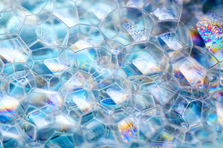 Abstract background of soap foamの写真素材