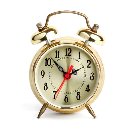 Alarm clock isolated on white