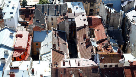 Roofs of Lvov from the tower, Ukraineの写真素材