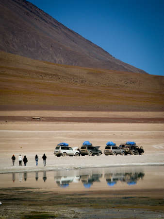 Lagoons in the desert of Boliviaのeditorial素材