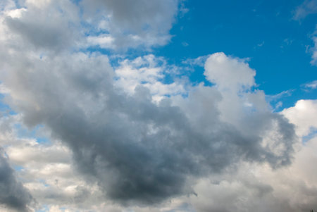 Clouds in the blue sky as a background, nature series.の写真素材