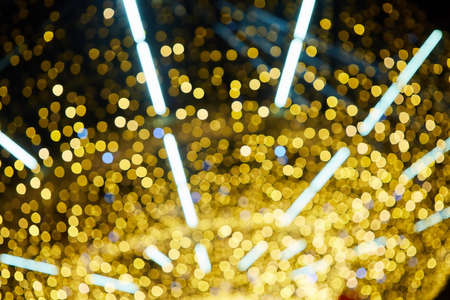 Bright fluffy bokeh from the mirror surface with bright reflections.の写真素材